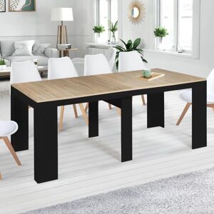 Idmarket Console Extensible Orlando - 10 Places, 235cm, Bois Noir et Hêtre - Publicité Idmarket Console Extensible Orlando - 10 Places, 235cm, Bois Noir et Hêtre - Publicité