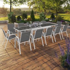 IDMARKET Gartenset MADRID - Ausziehbar 135-270cm, 12 Stühle IDMARKET Gartenset MADRID - Ausziehbar 135-270cm, 12 Stühle