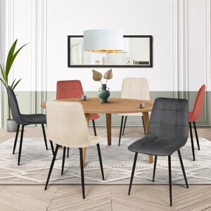 Idmarket Mila Chaises en Velours Lot de 6 - Mobilier Moderne - Publicité Idmarket Mila Chaises en Velours Lot de 6 - Mobilier Moderne - Publicité