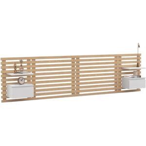 Tête de lit AVA d'Idmarket avec Tables de Nuit Suspendues - 240cm - Publicité Tête de lit AVA d'Idmarket avec Tables de Nuit Suspendues - 240cm - Publicité