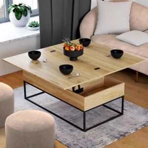 IDMARKET Mesa convertible Detroit para sala y comedor IDMARKET Mesa convertible Detroit para sala y comedor