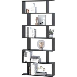 HOMCOM Bibliothèque Zig Zag Design Contemporain 6 Niveaux - Étagère - Publicité HOMCOM Bibliothèque Zig Zag Design Contemporain 6 Niveaux - Étagère - Publicité