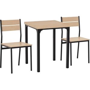 HOMCOM Ensemble Industriel Table et 2 Chaises - Publicité HOMCOM Ensemble Industriel Table et 2 Chaises - Publicité