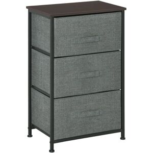 Homcom Commode 3 Tiroirs - Meuble de Rangement Chambre et Salon - Publicité Homcom Commode 3 Tiroirs - Meuble de Rangement Chambre et Salon - Publicité