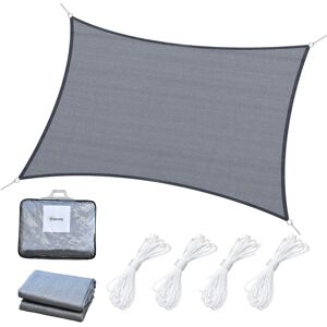 Voile d'Ombrage Rectangulaire Gris - Protection UV pour Jardin & Terrasse - Publicité Voile d'Ombrage Rectangulaire Gris - Protection UV pour Jardin & Terrasse - Publicité