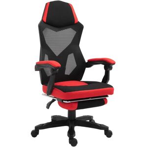 Sedia da Ufficio Gaming HOMCOM Vinsetto Rosso Nero - Sedia da Gaming Sedia da Ufficio Gaming HOMCOM Vinsetto Rosso Nero - Sedia da Gaming
