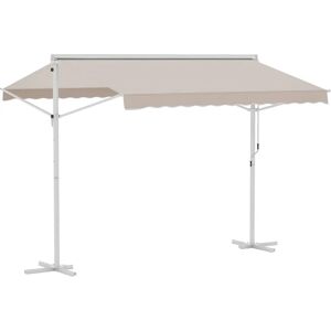 Store Double Pente Extensible Outsunny - Polyester Imperméable UV - Publicité Store Double Pente Extensible Outsunny - Polyester Imperméable UV - Publicité