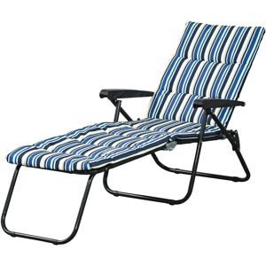 Outsunny Tumbona Ajustable - Gris y Multicolor - 6 Posiciones Outsunny Tumbona Ajustable - Gris y Multicolor - 6 Posiciones