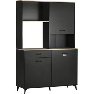 HOMCOM Stile Industriale Buffet Nero e Rovere Chiaro - Arredo Cucina HOMCOM Stile Industriale Buffet Nero e Rovere Chiaro - Arredo Cucina