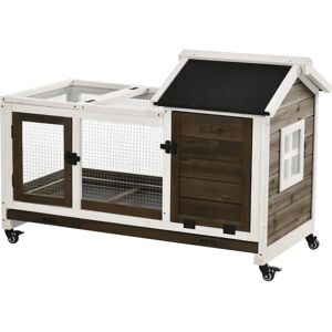 PawHut Enclos pour lapins extérieur avec portes verrouillables - Bois, 108L x 58l x 73,5H cm - Publicité PawHut Enclos pour lapins extérieur avec portes verrouillables - Bois, 108L x 58l x 73,5H cm - Publicité