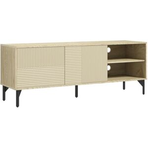 Meuble TV HOMCOM - 150cm, Bicolore, 4 Compartiments - Publicité Meuble TV HOMCOM - 150cm, Bicolore, 4 Compartiments - Publicité