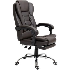 Chaise de Bureau HOMCOM - Réglable, Pivotante, Ergonomique - Café - Publicité Chaise de Bureau HOMCOM - Réglable, Pivotante, Ergonomique - Café - Publicité