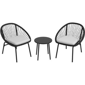 Conjunto de salón de jardín Outsunny - Estilo contemporáneo resistente a la intemperie Conjunto de salón de jardín Outsunny - Estilo contemporáneo resistente a la intemperie