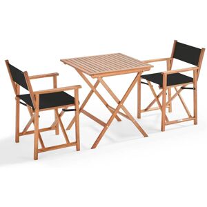 Conjunto de Jardín Plegable Oviala - Mesa Cuadrada 70x70cm con 2 Sillas Conjunto de Jardín Plegable Oviala - Mesa Cuadrada 70x70cm con 2 Sillas