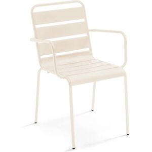Table de jardin Oviala avec chaises en métal - Blanc - Ensemble de mobilier de jardin - Publicité Table de jardin Oviala avec chaises en métal - Blanc - Ensemble de mobilier de jardin - Publicité