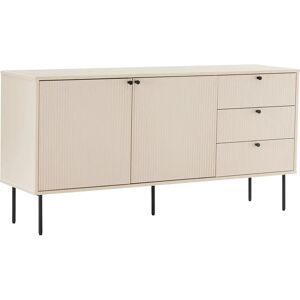 Oviala Modern 150cm Gabinete de Acero MDF Beige Oviala Modern 150cm Gabinete de Acero MDF Beige