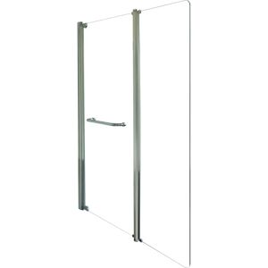 Paroi de douche ONDEE Sandra - 120x140cm - Verre trempé - Finition chromée - 2 panneaux - Publicité Paroi de douche ONDEE Sandra - 120x140cm - Verre trempé - Finition chromée - 2 panneaux - Publicité