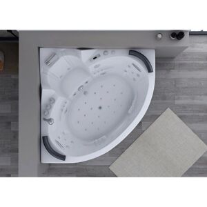 Distribain Distribain CORLEONE baignoire balnéo 2 places - Hydrothérapie, LED, 140x140 cm - Publicité Distribain Distribain CORLEONE baignoire balnéo 2 places - Hydrothérapie, LED, 140x140 cm - Publicité