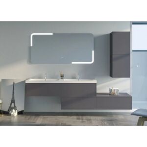 BELLISSIMO - Gris Anthracite - Double vasque - Publicité BELLISSIMO - Gris Anthracite - Double vasque - Publicité