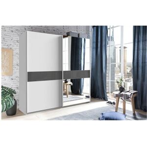 Inside75 WIMEX Comber Armoire Coulissante - 179cm Blanc / Verre Gris - Publicité Inside75 WIMEX Comber Armoire Coulissante - 179cm Blanc / Verre Gris - Publicité