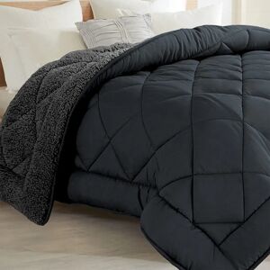 Duvet réversible Sherpa gris anthracite 240x260cm - Publicité Duvet réversible Sherpa gris anthracite 240x260cm - Publicité