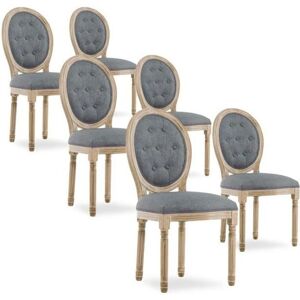 Intense Déco - Chaise médaillon capitonnée Louis XVI - Dining Chair - Publicité Intense Déco - Chaise médaillon capitonnée Louis XVI - Dining Chair - Publicité