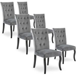 Intense Déco - Chaza - Gris - Velours - Dining Chair - Publicité Intense Déco - Chaza - Gris - Velours - Dining Chair - Publicité