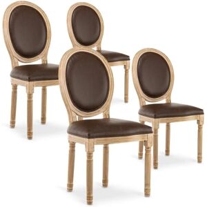 Chaises Médaillon Louis XVI Vintage - Lot de 4 - Publicité Chaises Médaillon Louis XVI Vintage - Lot de 4 - Publicité