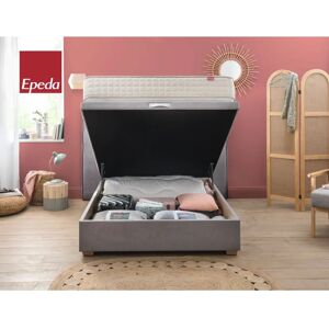 Epeda - Sommier Lit Coffre Epeda HERCULE - Velours Gris Souris - 140x190 - Bed base - Publicité Epeda - Sommier Lit Coffre Epeda HERCULE - Velours Gris Souris - 140x190 - Bed base - Publicité
