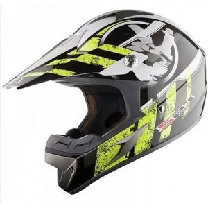 LS2 - MX433 Strippe - Blanc-Noir-Jaune Fluorescent - Casque LS2 - MX433 Strippe - Blanc-Noir-Jaune Fluorescent - Casque