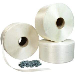 Tecplast Pack 3 Fajas textiles 16mm x 850m - Alta resistencia Tecplast Pack 3 Fajas textiles 16mm x 850m - Alta resistencia