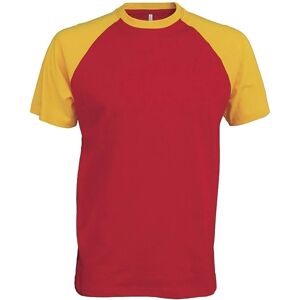 Kariban T-shirt Baseball Rouge - Vêtement Sportif Décontracté pour Groupes - Publicité Kariban T-shirt Baseball Rouge - Vêtement Sportif Décontracté pour Groupes - Publicité