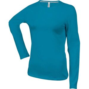 Kariban Blaue Langarm Baumwoll-T-Shirt für Damen - T-Shirt Kariban Blaue Langarm Baumwoll-T-Shirt für Damen - T-Shirt