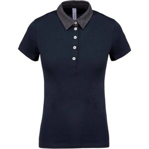 Kariban Navy/Dark Grey Heather Polo Shirt - L Kariban Navy/Dark Grey Heather Polo Shirt - L