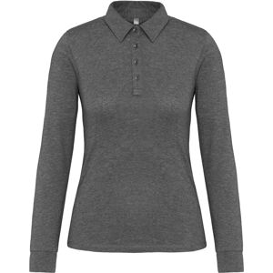 Kariban Grey Heather Long Sleeve Polo Shirt - Polo jersey Kariban Grey Heather Long Sleeve Polo Shirt - Polo jersey