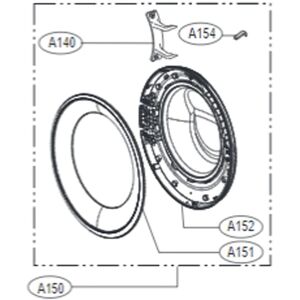 LG - Sportello completo A150 - Lavatrice LG - Sportello completo A150 - Lavatrice