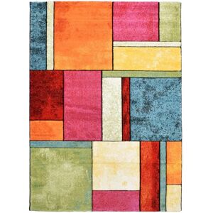 Tapis rectangulaire multicolore à géométrie - Unamourdetapis - Publicité Tapis rectangulaire multicolore à géométrie - Unamourdetapis - Publicité