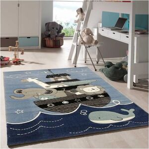 Tapis Rectangulaire Bleu UN AMOUR DE TAPIS 240x340cm - Publicité Tapis Rectangulaire Bleu UN AMOUR DE TAPIS 240x340cm - Publicité