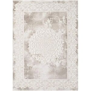 Tapis Oriental Beige - UNAMOURDETAPIS 120x160cm, 30% jute, 15% polyester, 50% polypropylène - Publicité Tapis Oriental Beige - UNAMOURDETAPIS 120x160cm, 30% jute, 15% polyester, 50% polypropylène - Publicité