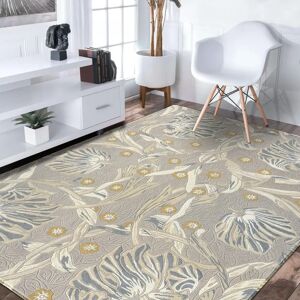 Tapis floral en laine gris Morris & Co Pimpernel - Publicité Tapis floral en laine gris Morris & Co Pimpernel - Publicité