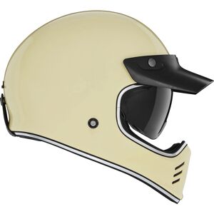 Casque intégral rétro beige Nox Seventy II - Publicité Casque intégral rétro beige Nox Seventy II - Publicité