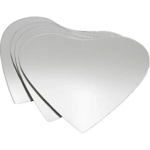 TENDANCE - Juego de Espejos en Forma de Corazón - 20x20cm - Plata TENDANCE - Juego de Espejos en Forma de Corazón - 20x20cm - Plata