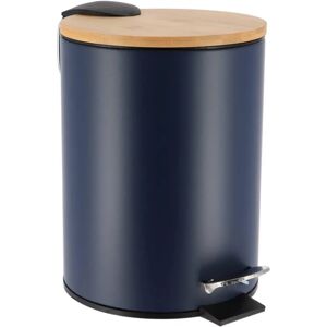 Poubelle en métal TENDANCE avec couvercle en bambou - Système anti-chute - 2,5L - Publicité Poubelle en métal TENDANCE avec couvercle en bambou - Système anti-chute - 2,5L - Publicité