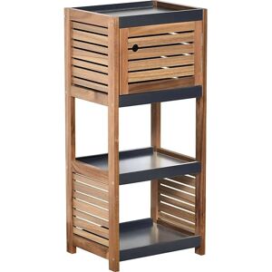 Meuble de rangement en acacia et MDF - 83cm H - Publicité Meuble de rangement en acacia et MDF - 83cm H - Publicité