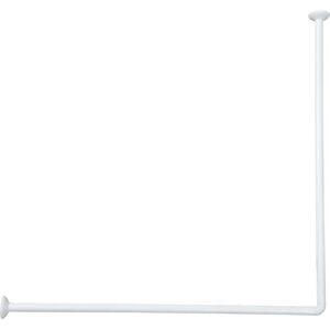 TENDANCE Asta Doccia Angolare in Alluminio Bianco 90x90 cm - Tenda Doccia TENDANCE Asta Doccia Angolare in Alluminio Bianco 90x90 cm - Tenda Doccia