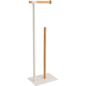 TENDANCE Porte rouleau papier toilette - Bambou blanc - Accessoire salle de bain moderne - Publicité TENDANCE Porte rouleau papier toilette - Bambou blanc - Accessoire salle de bain moderne - Publicité