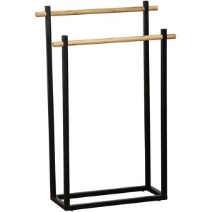 Tendance - Metal i bambus wieszak na ręczniki - Prostokątny - 20cm szeroki Tendance - Metal i bambus wieszak na ręczniki - Prostokątny - 20cm szeroki