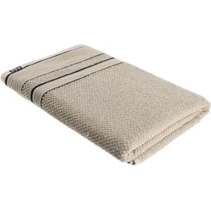 TENDANCE - Badetuch 70x130 cm 100% Baumwolle - schwarzes Band - Natur/Beige TENDANCE - Badetuch 70x130 cm 100% Baumwolle - schwarzes Band - Natur/Beige