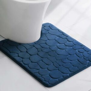 TENDANCE Mikrofaser Badezimmermatte - Kontur Steine 45x50 cm - Marineblau TENDANCE Mikrofaser Badezimmermatte - Kontur Steine 45x50 cm - Marineblau