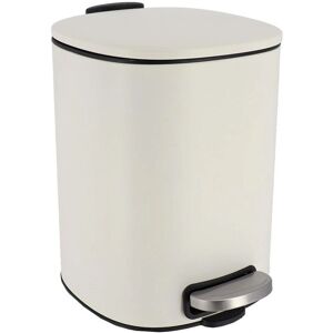 Secchio in Metallo Quadrato Bianco 5L con Pedale - TENDANCE Secchio in Metallo Quadrato Bianco 5L con Pedale - TENDANCE